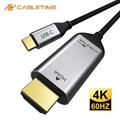 Cavo coassiale da USB-C a HDMI 4k/60Hz, colore argento, lunghezza 1,8 metri
