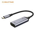 Adattatore coassiale da USB-C a HDMI 4k/60Hz, materiale alluminio, colore argento, lunghezza 20 centimetri