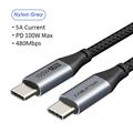 USB-C to USB-C 2.0 Charging   Cable PD 100W e-mark Black 1m
