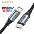 USB-C to USB-C 2.0 Charging Cable PD 60W Black 1m