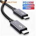USB-C to USB-C Thunderbolt3 40 Gbps Cable PD100W, Black, 1m