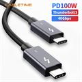 Cavo USB-C a USB-C Thunderbolt3 40 Gbps PD100W, colore nero, lunghezza 2 metri