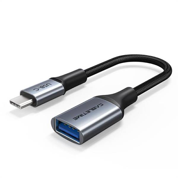 Adattatore USB-C a USB-A 3.0 Generazione 1 5Gbps, colore space grey, lunghezza 15 centimetri