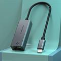Adattatore USB-C a RJ45 1000Mbps, colore space grey, lunghezza 15 centimetri