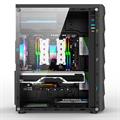 Case gaming con 1 ventola RGB, 3 porte USB, 1 strip a LED RGB con pannello laterale in vetro temperato