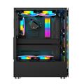 Case gaming con 4 ventole ARGB, 3 porte USB 3.0, con pannello laterale e frontale in vetro temperato