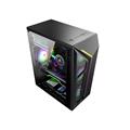 Case gaming con 4 ventole ARGB, 2 porte USB, 1 strip a LED RGB con pannello laterale in vetro temperato