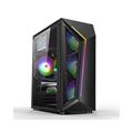 Case gaming con 4 ventole ARGB, 2 porte USB, 1 strip a LED RGB con pannello laterale in vetro temperato
