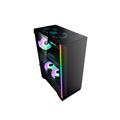 Case gaming con 1 ventola ARGB, 3 porte USB con pannello laterale in vetro temperato