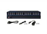 Trasmettitore di alimentazione su doppino singolo (power over coax) a 16 canali per telecamere 4in1 con una distanza di trasmissione fino a 450 metri