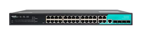 Switch layer 2, 28 porte gigabit, 4 porte SFP, 1 porta console full managed