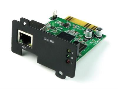 Scheda SNMP per gruppi di continuità online con 1 porta RJ45 e con PF:1