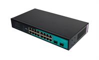 Switch 16 porte gigabit unmanaged 2 porte SFP, per armadi rack 19