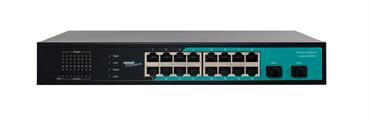 Switch 16 porte gigabit unmanaged 2 porte SFP, per armadi rack 19