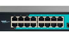 Switch 16 porte gigabit unmanaged 2 porte SFP, per armadi rack 19