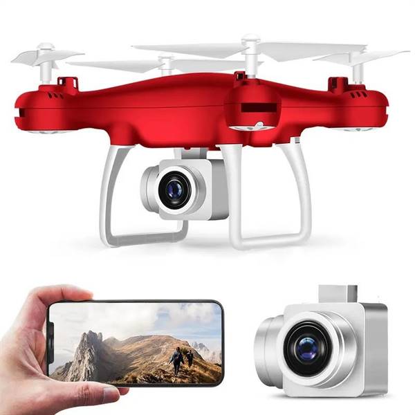 Drone quadricottero con telecamera 4K colore rosso