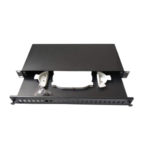 Patch panel estraibile per connessioni  a fibra ottica installazione rack 19 1 unità, 430x203 mm