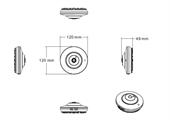 Videocamera FishEye IP 4MP H.265,lente da 1,1mm,Wi-Fi,audio,PoE,SD Slot