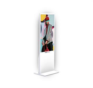 Totem Digital Signage 43 Indoor, Touch IR, Android 11, 4GB RAM, 32GB ROM, Colore Bianco