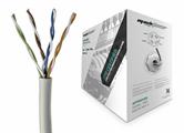 Matassa UTP Ca5e rame 0,5mm, 305 metri, 24 AWG, con certificazione CPR, materiale PVC, colore grigio