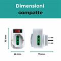 Adattatore rotante con spina 10A, con 2 prese 16A 2P+T bipasso e 1 presa bipasso/schuko
