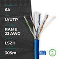 Matassa U/UTP CAT. 6A Rame 0.57mm 23AWG 305m LSZH BLU CPR Eca (PASS FLUKE)