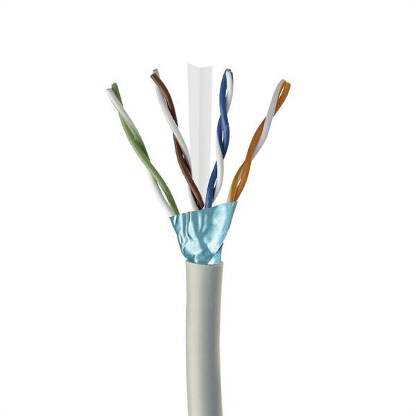 Matassa F/UTP Cat6 CCA, 305 metri, 24 AWG, materiale PVC, ECA, colore grigio