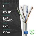 Matassa U/UTP CAT. 6 CCA 0.56mm 23AWG 100m PVC Grigio CPR Eca (PASS FLUKE)