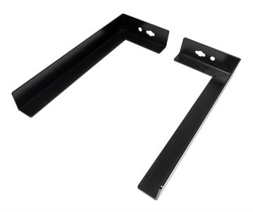 Staffa di supporto “L” per Rack prof. 450 mm nero (cf. 2 pz.)
