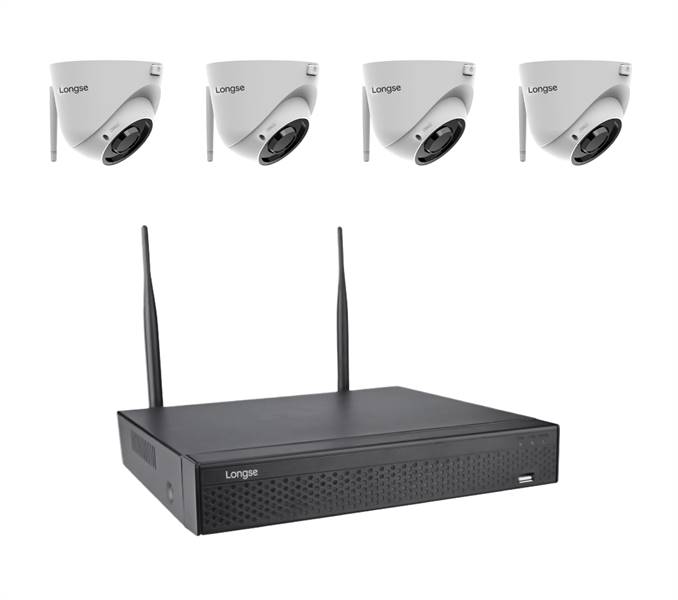 Kit 4 Telecamere IP 2Mpx dome varifocal motorizzate PoE con autofocus + 1 NVR 9CH – 4 canali POE (Hard disk non incluso)