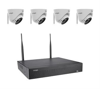 Kit 4 Telecamere IP dome 5Mpx WiFi + 1 NVR 8 canali WiFi + 4 Alimentatori 12V (Hard Disk non incluso)