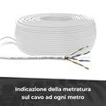 Matassa U/UTP CAT.6 Rame 0.50mm 24AWG 100m PVC Grigio CPR Eca