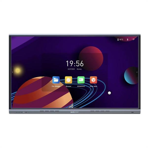 Monitor multi-touch 75 4K, S.O. Android 14, RAM 4Gb, storage 32Gb