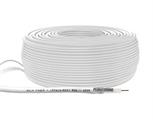 Matassa Cavo Coassiale RG6 Rame 1,0mm PE 4,37mm Schermatura 0.12X48AL OD 6,28mm 100m PVC Bianco