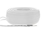Matassa Cavo Coassiale RG6 Rame 1,2mm PE 4,8mm Schermatura 0.12X80AL OD 6,56mm 100m PVC Bianco