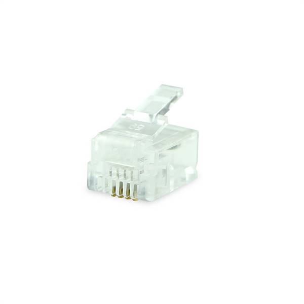 Plug telefonico RJ11, 6P4C, confezione da 50 pezzi