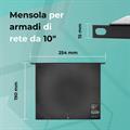 Mensola a sbalzo per armadi rack 10 profondità 190mm, 1 unità, colore nero