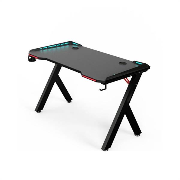 Desk Gaming 100*60*73cm Black/Red 6*Color Backlight
