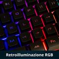 Tastiera USB Gaming 104 Tasti con retroilluminazione RGB (Layout USA)