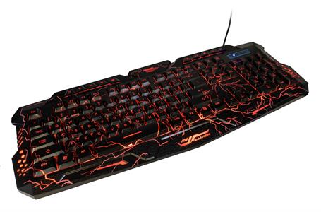Tastiera USB Gaming 104 Tasti + 10 Multimediali con retroilluminazione a 3 colori