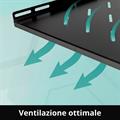 Mensola fissa per armadi rack 19 profondità 280mm, colore nero